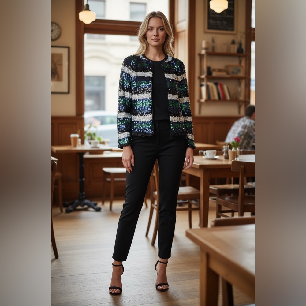 Marc by Marc Jacobs Festive  Paillettes / Black Fabric jacket